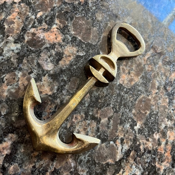 Vintage Brass Anchor Bottle Opener - Picture 1 of 5